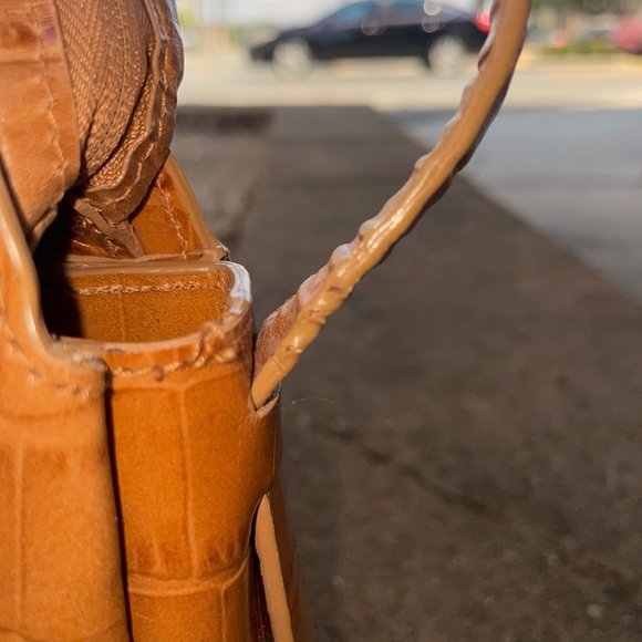 Brown Leather Chestnut Embossed Crossbody Pocketbook by Etienne Aigner - Picture 7 of 13